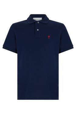 AMI PARIS Cotton polo with short sleeves