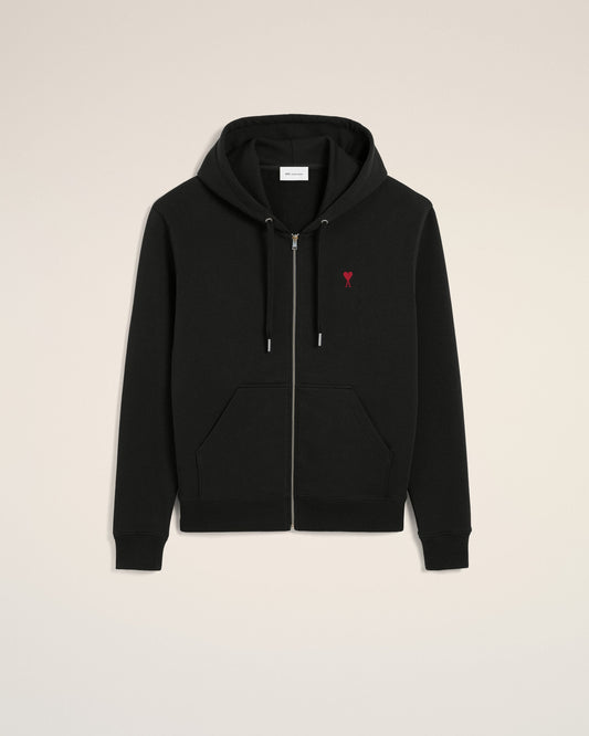 Ami Quota -red ami de coeur zipped hoodie