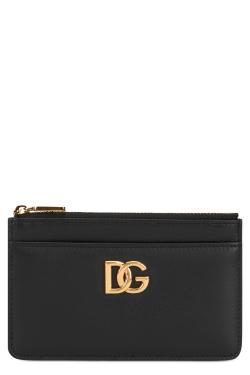 Dolce & Gabbana Leather card holder with zipper