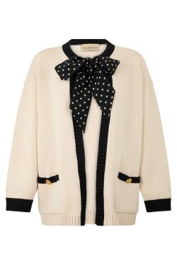 Valentino Garavani Cardigan in cotton with bow