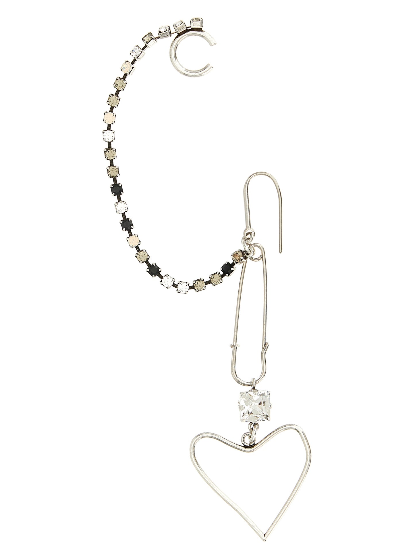 Ear cuff pin and heart Jewelry