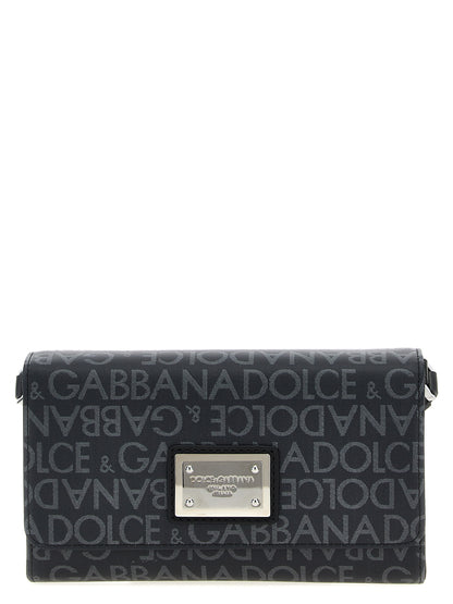 Coated jacquard crossbody bag Crossbody bags