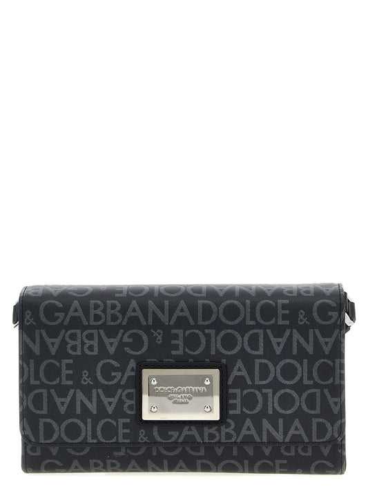 Coated jacquard crossbody bag Crossbody bags