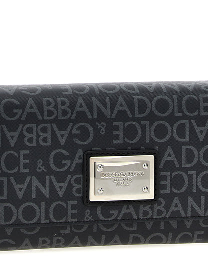 Coated jacquard crossbody bag Crossbody bags
