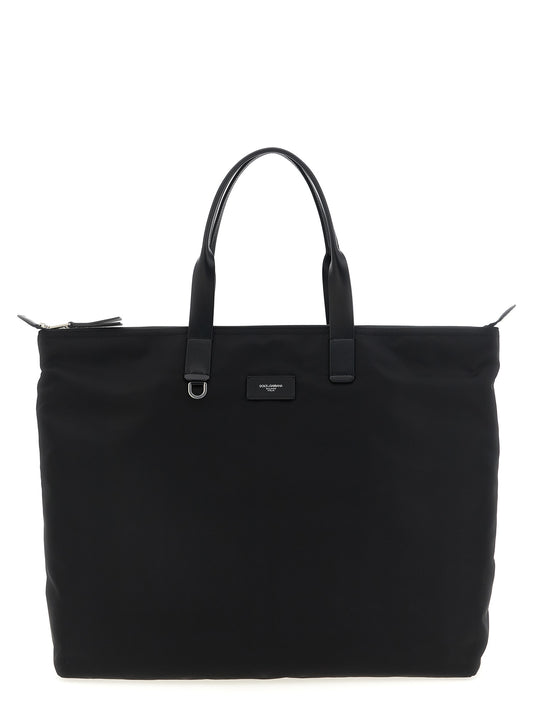 Big logo patch shopping bag Tote bag