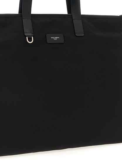 Big logo patch shopping bag Tote bag