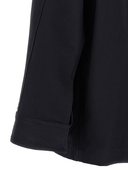 Logo embroidery overshirt Down jacket, Parka, Casual jackets