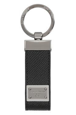 Dolce & Gabbana Leather keyring with logo