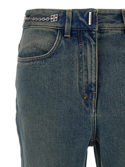 Chain jeans with logo Jeans