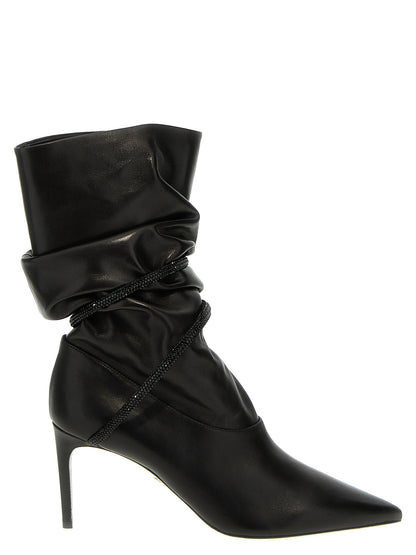 Rhinestone nappa ankle boots Boots, ankle boots