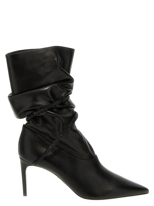 Rhinestone nappa ankle boots Boots, ankle boots
