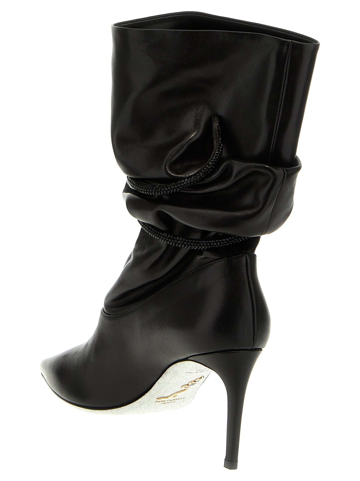 Rhinestone nappa ankle boots Boots, ankle boots