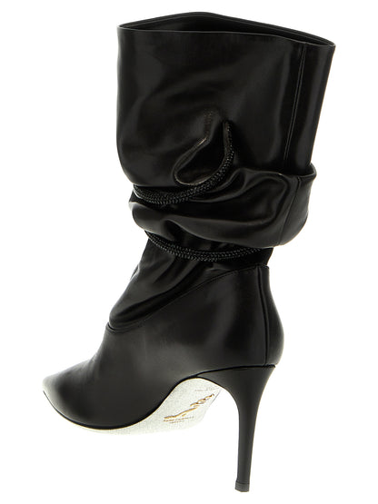 Rhinestone nappa ankle boots Boots, ankle boots