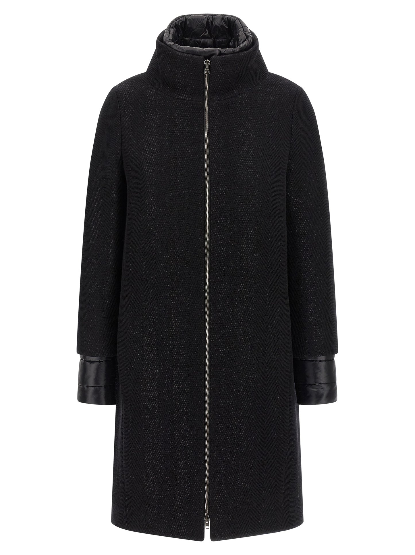 Lamé thread and wool coat Coats, trench coats