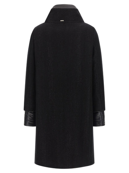 Lamé thread and wool coat Coats, trench coats