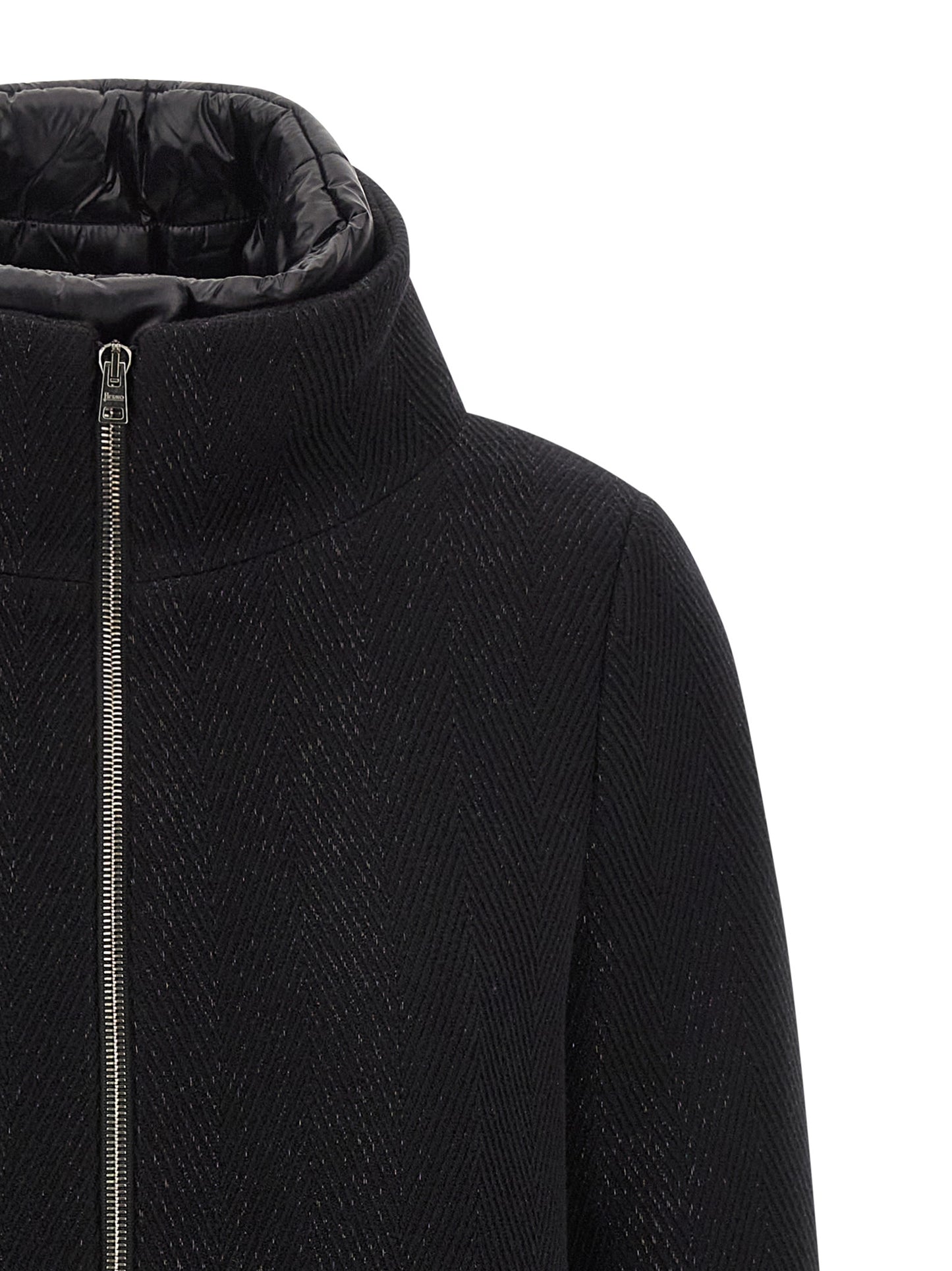 Lamé thread and wool coat Coats, trench coats
