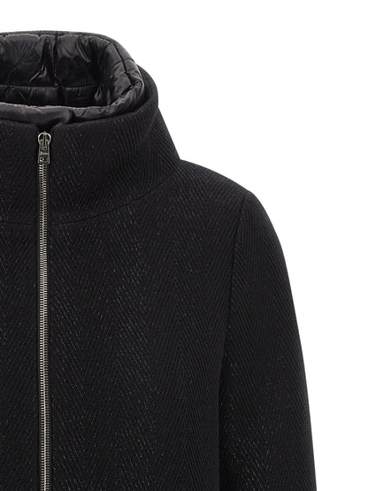 Lamé thread and wool coat Coats, trench coats