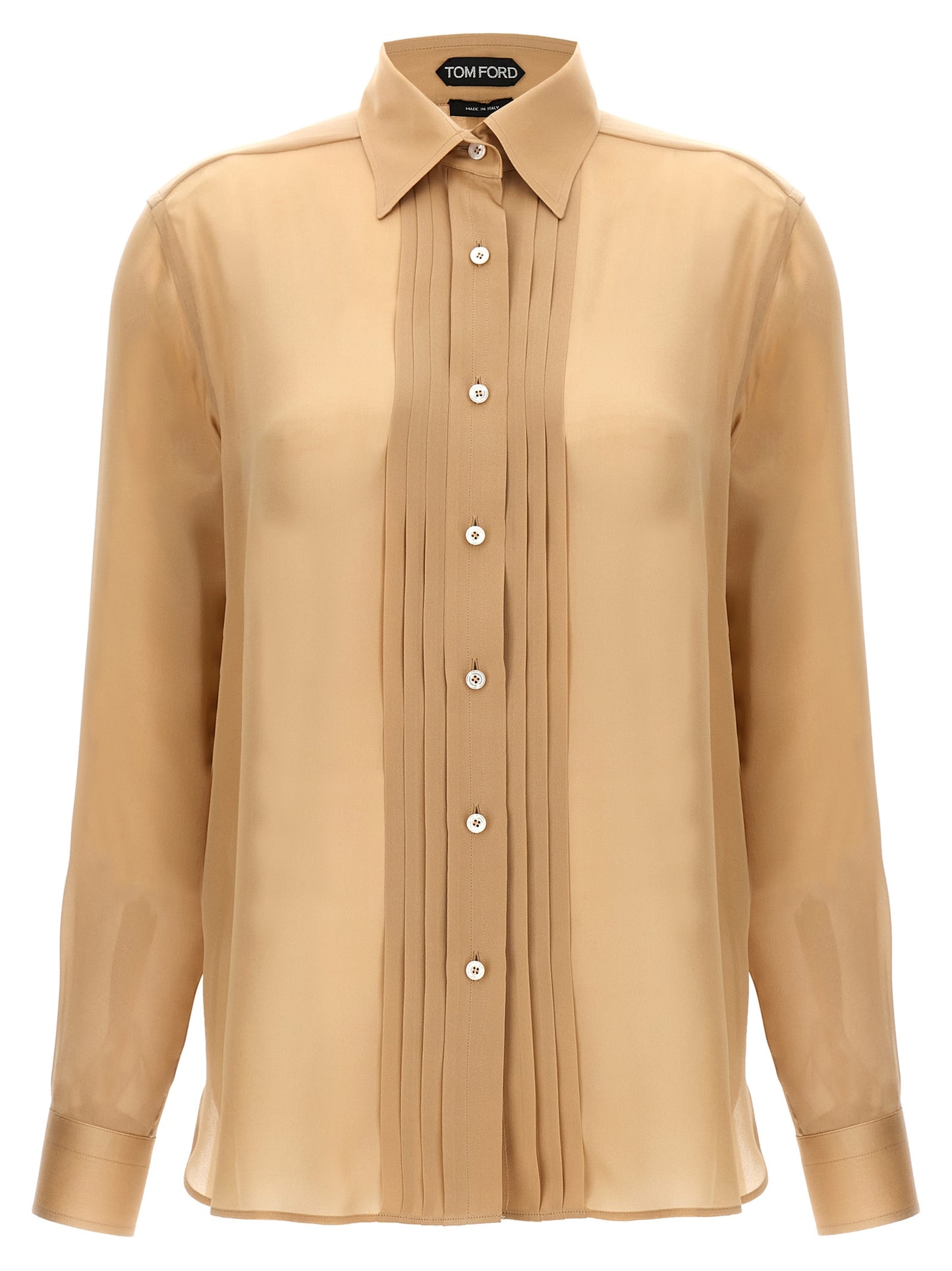 Pleated plastron shirt Shirt, blouse