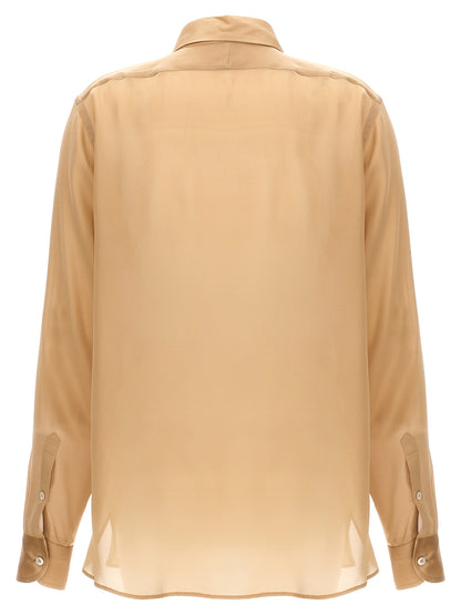 Pleated plastron shirt Shirt, blouse