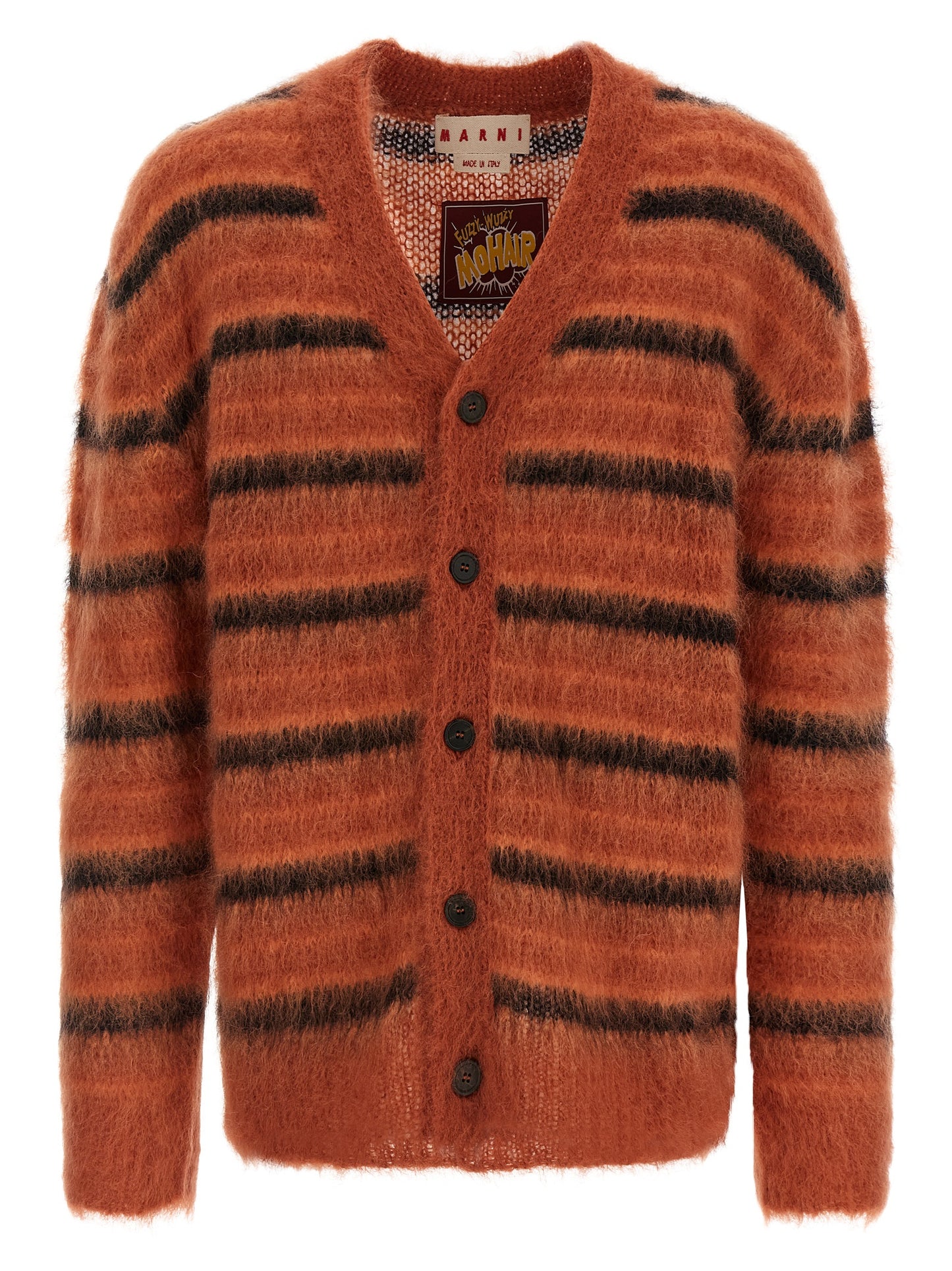 Brushed striped cardigan Sweater, cardigans