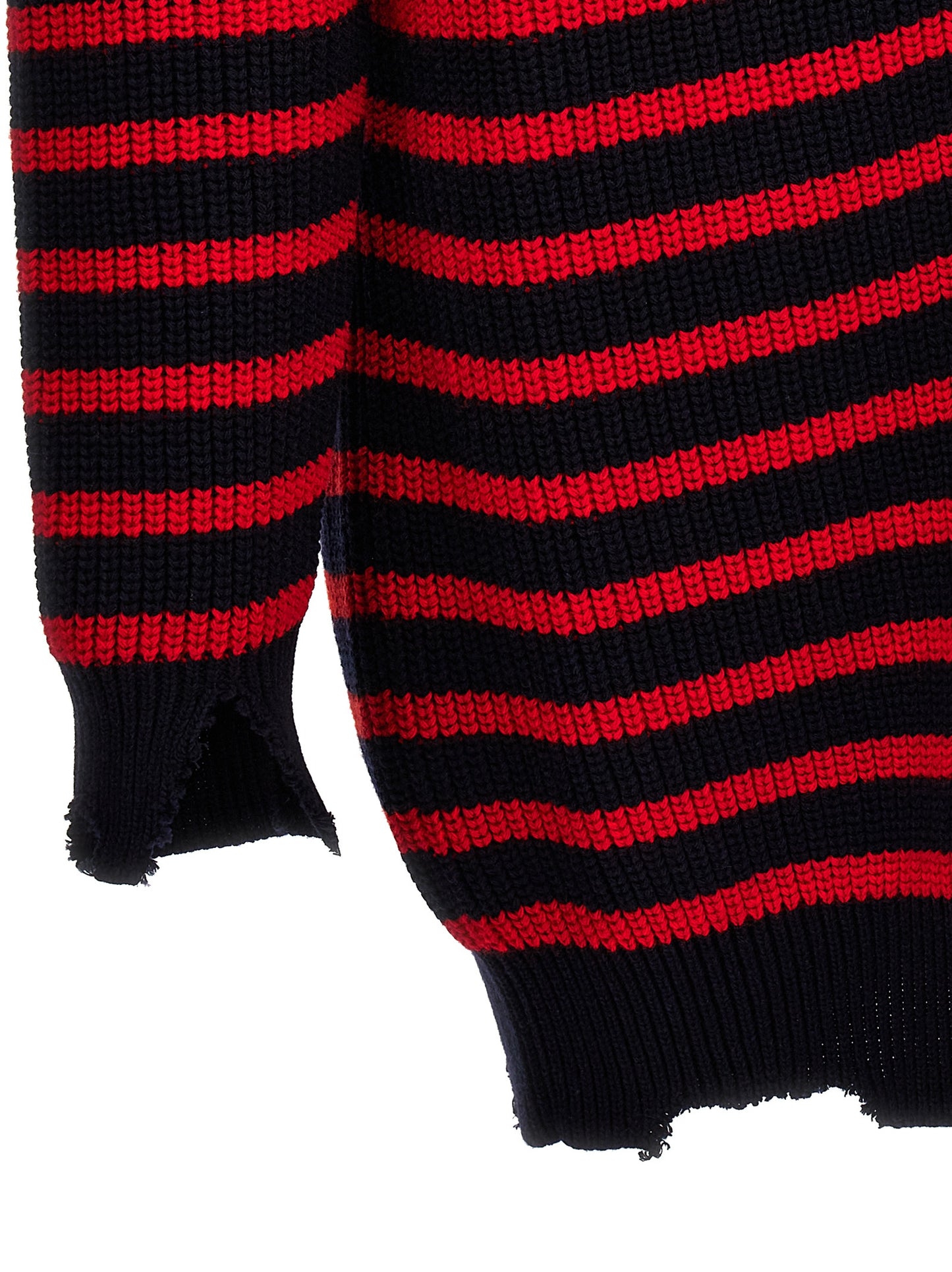 Destroyed effect striped cardigan Sweater, cardigans