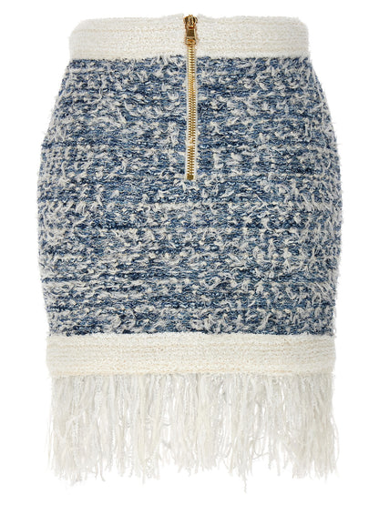 Fringed tweed skirt Skirts