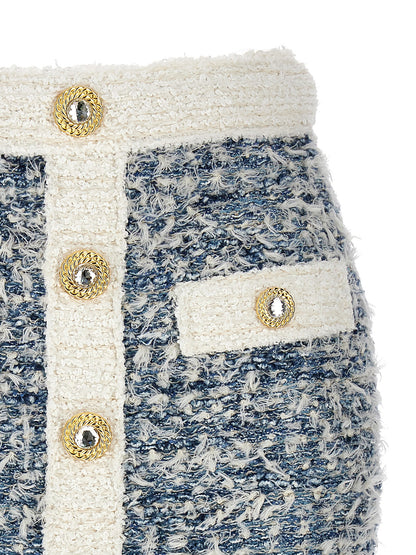 Fringed tweed skirt Skirts
