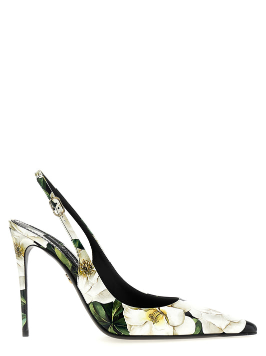 Floral slingback Pumps