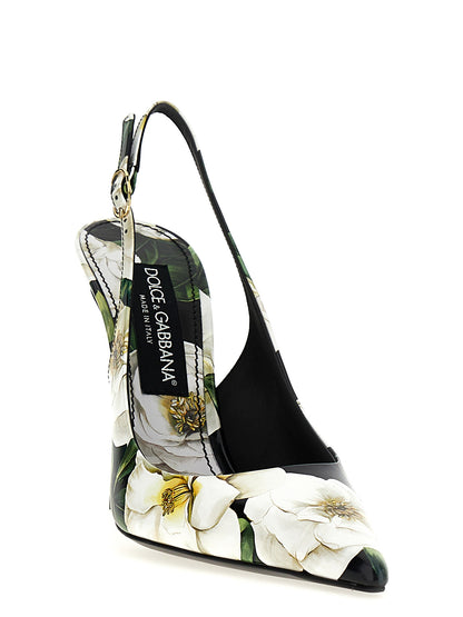Floral slingback Pumps