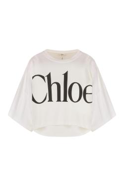 Chloé Logo detail cropped t-shirt