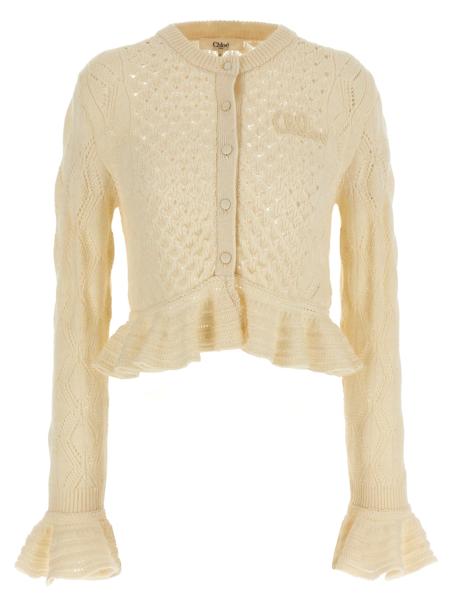 Pointelle cardigan Sweater, cardigans