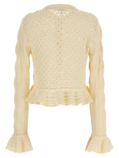 Pointelle cardigan Sweater, cardigans