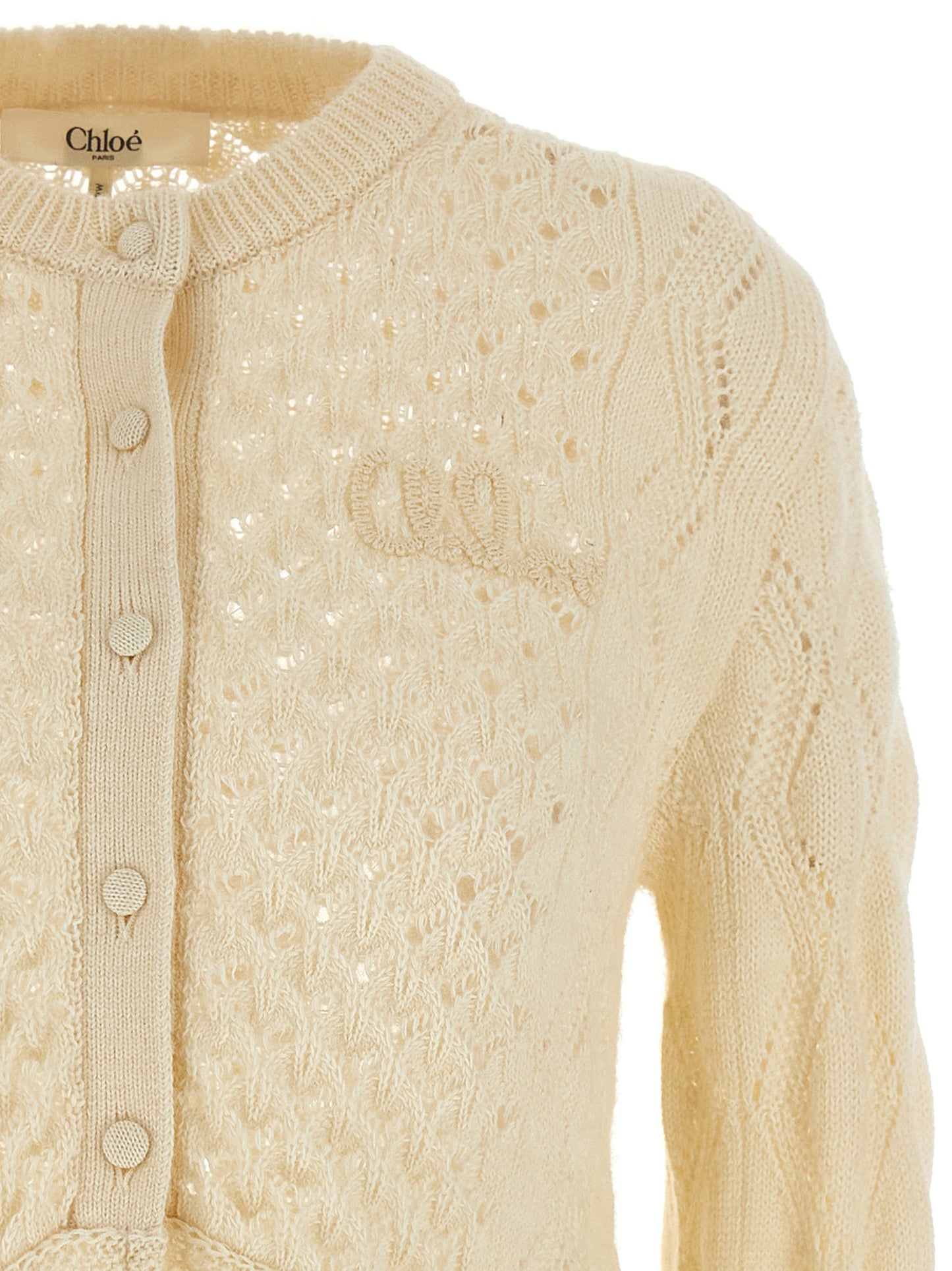 Pointelle cardigan Sweater, cardigans