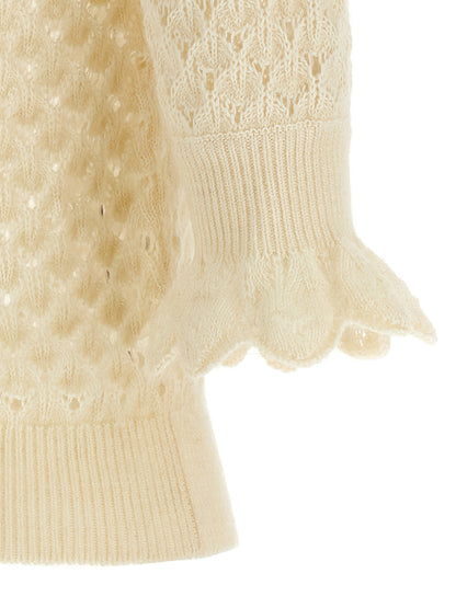 Pointelle knit Sweater, cardigans
