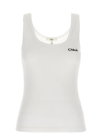 Logo embroidery top Tops