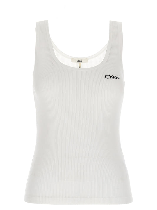 Logo embroidery top Tops