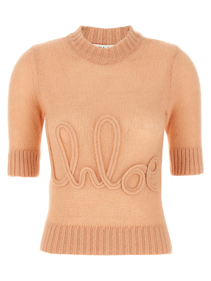 Logo embroidery sweater Sweater, cardigans
