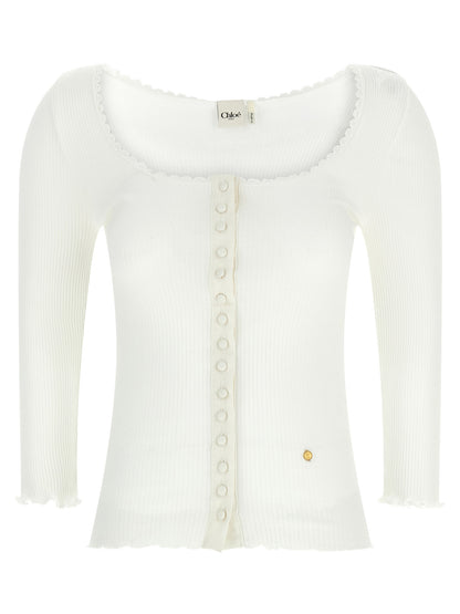 Mini ruffled cardigan Sweater, cardigans