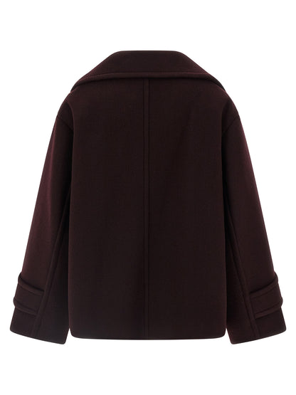 Double-breasted short coat Coats, trench coats