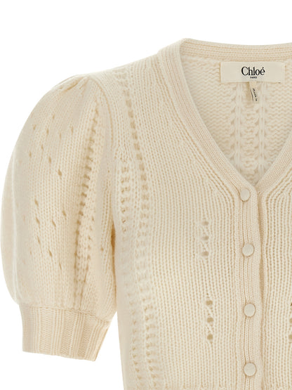 Jacquard logo cardigan Sweater, cardigans