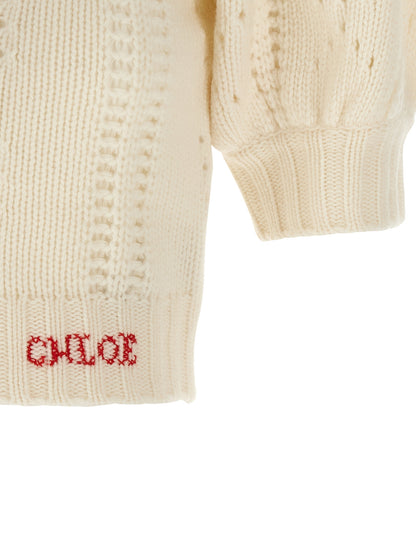 Jacquard logo cardigan Sweater, cardigans