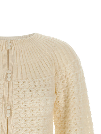 Jacquard logo cardigan Sweater, cardigans