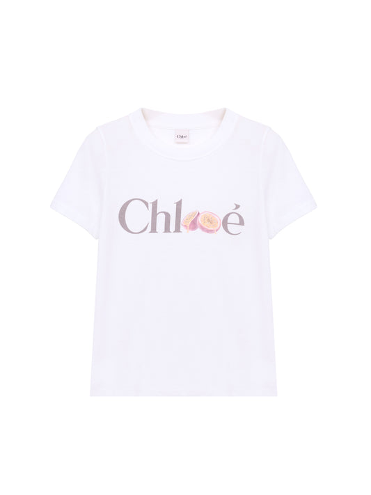 Chloé Baby fit T-shirt with logo in cotton jersey