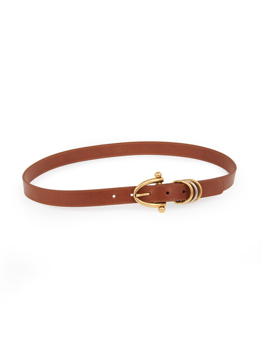 Chloé Calf leather bracelet in leather and brass