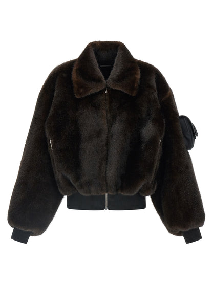 Faux fur bomber jacket Fur