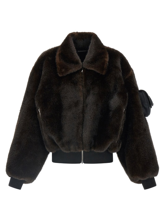 Faux fur bomber jacket Fur