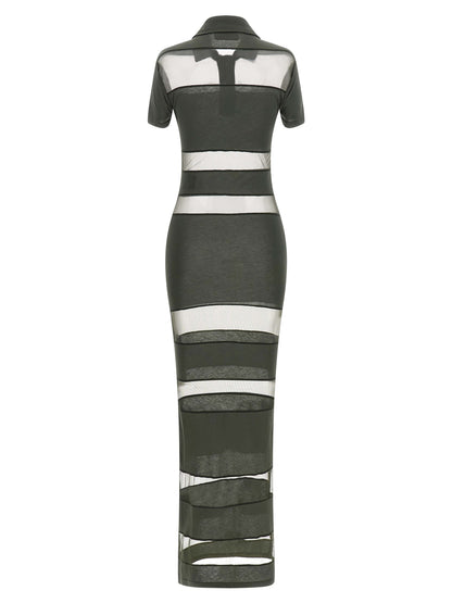 'Striped Sheer Polo' dress Dresses
