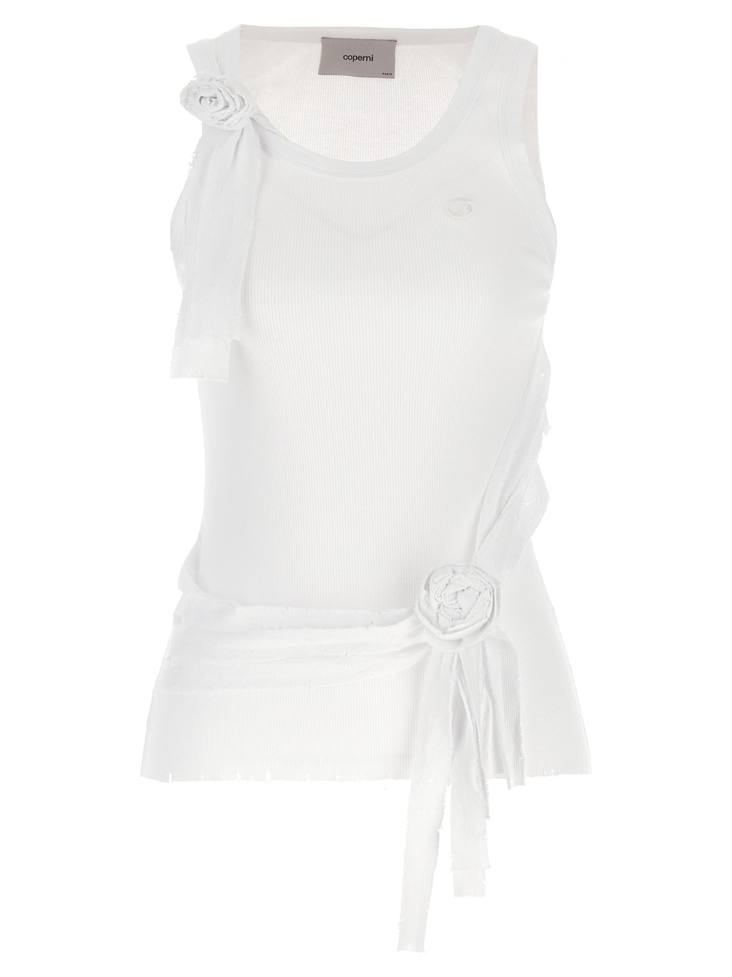 'Distressed Rose Rib' tank top Tops