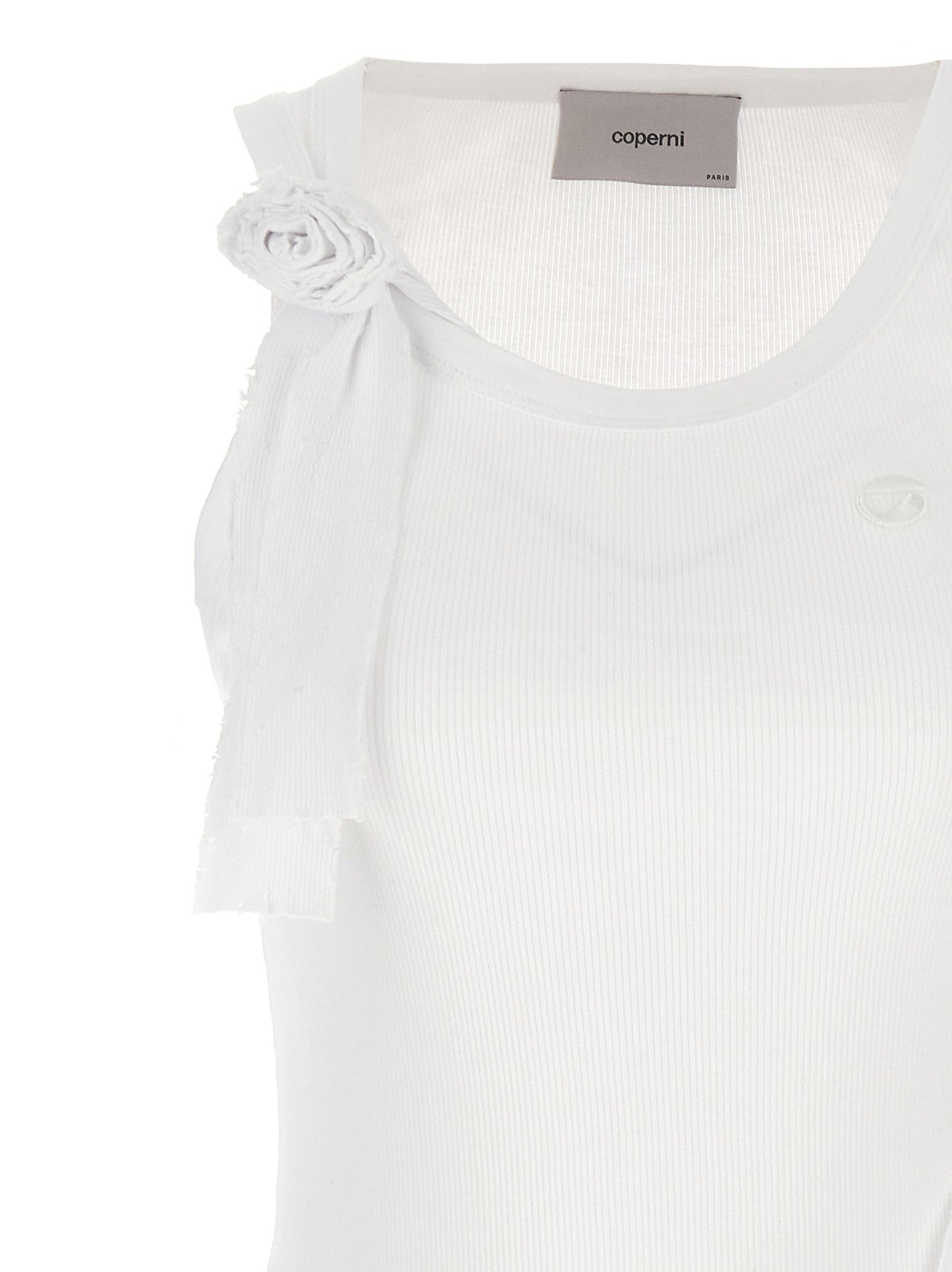 'Distressed Rose Rib' tank top Tops