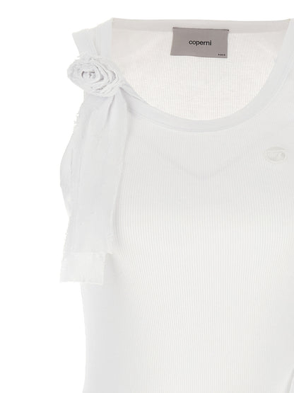 'Distressed Rose Rib' tank top Tops